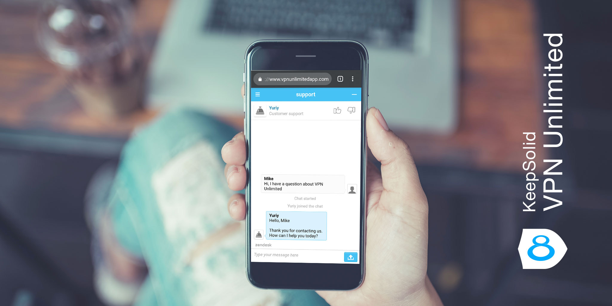 VPN Unlimited Live Chat Support feature