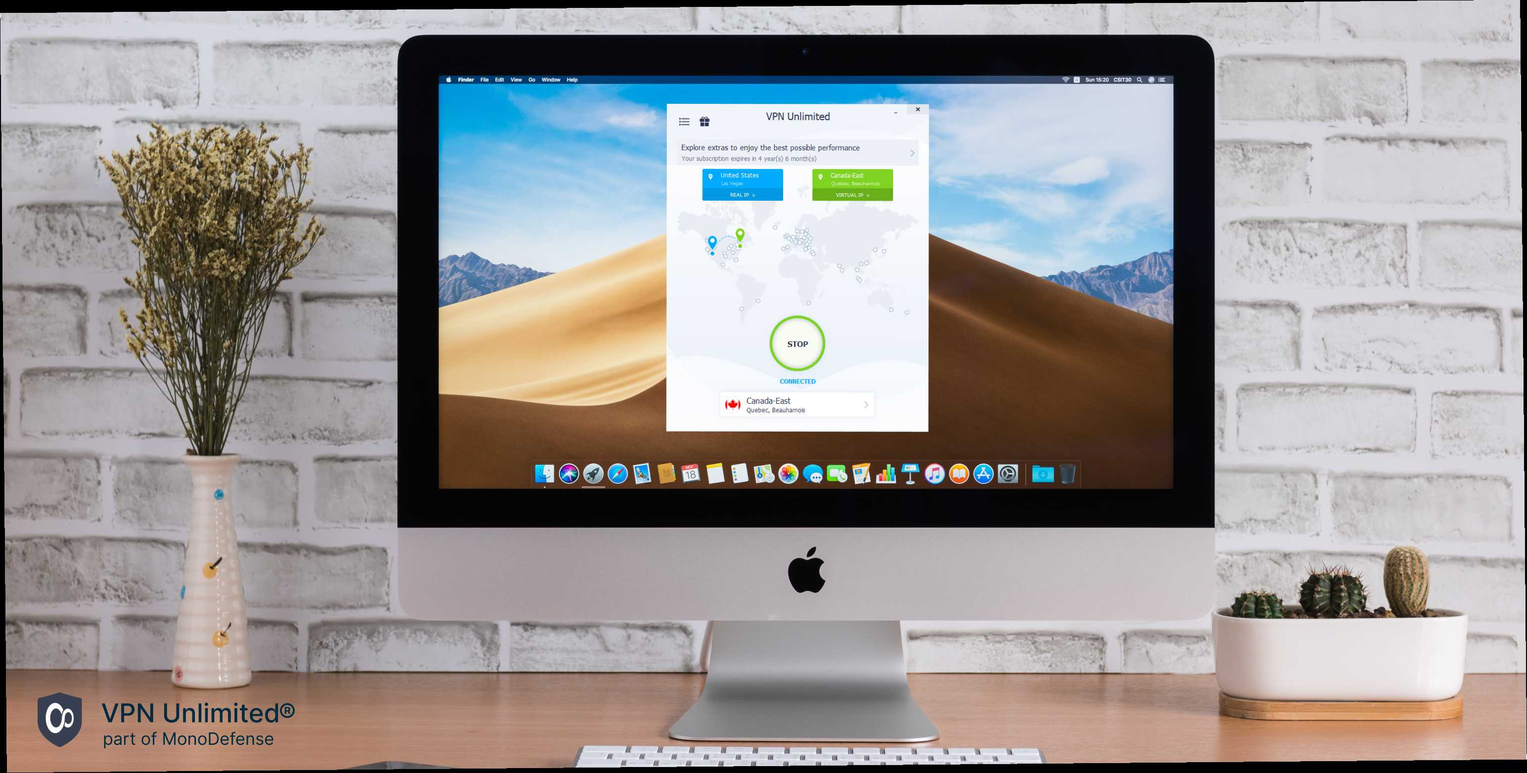VPN Unlimited application Hide your real IP address and get the IP of another country.