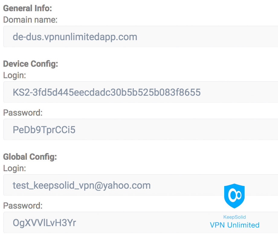 VPN manual configurations for Kodi