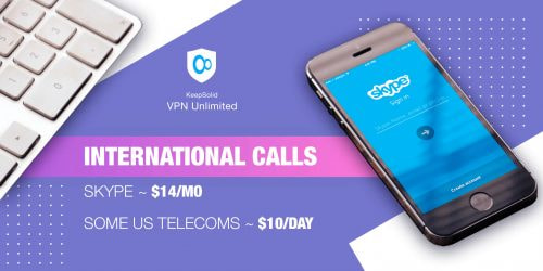  Cost of international calls via Skype and with some US telecoms